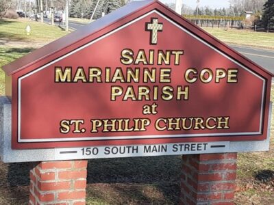 New Road Sign at St. Philip Church in East Windsor