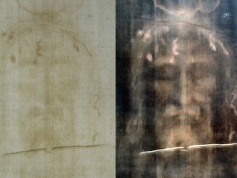 Turin shroud positive and negative displaying original color information. Author: Dianelos Georgoudis